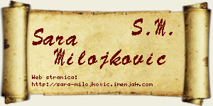 Sara Milojković vizit kartica